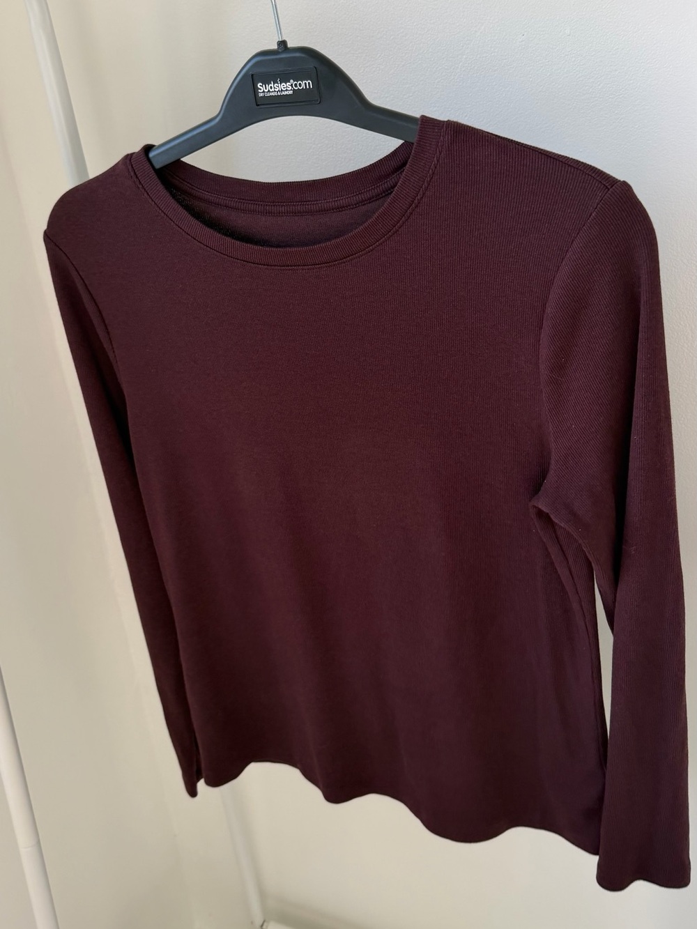 a new day Women's Long Sleeve Crewneck Top - Burgundy Plum